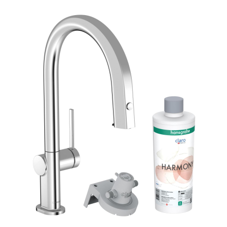 Baie - Baterie bucatarie cu filtru de apa Hansgrohe Aqittura M91 FilterSystem 210 crom