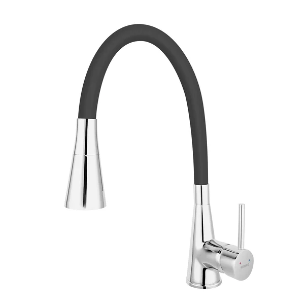 Bucatarie - Baterie bucatarie cu pipa flexibila Ferro Zumba II negru
