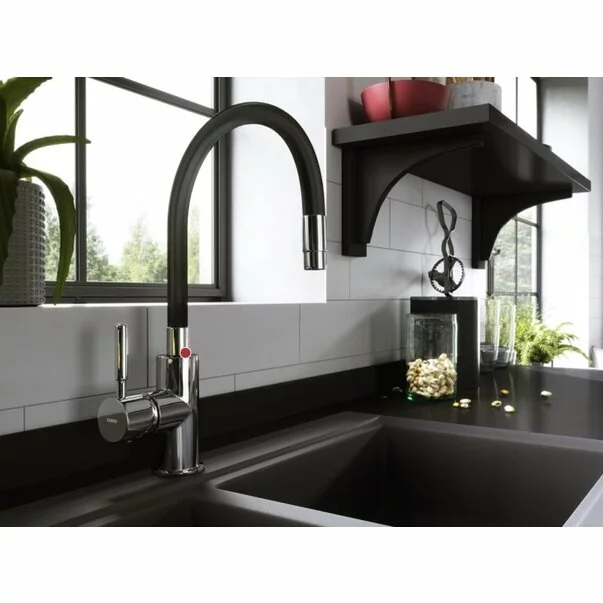 Baterie bucatarie cu pipa flexibila neagra Ferro Zumba [2]