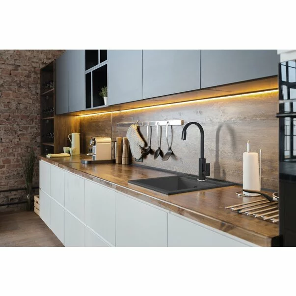 Baterie bucatarie cu pipa inalta negru mat Ferro Zicco [2]