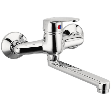 Chiuvete si baterii bucatarie - Baterie bucatarie, Ferro, Smile, montaj perete, crom