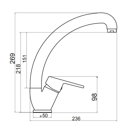 Baterie bucatarie, Ferro, Titania Iris New, tip lebada, pipa mobila, crom [1]