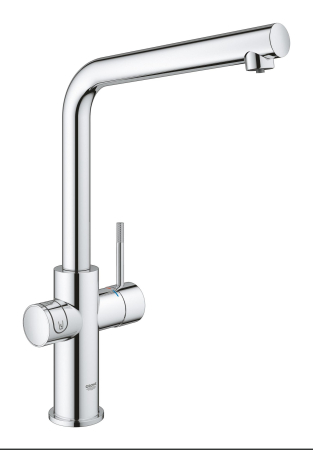 Baterie bucatarie Grohe 1010680001, 0.6 bar, 378 mm, 221 mm, 1 orificii instalare, 3 sprayuri, 150 unghi pivotare, Crom [1]