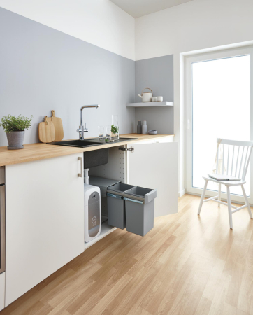Baterie bucatarie Grohe 1010680001, 0.6 bar, 378 mm, 221 mm, 1 orificii instalare, 3 sprayuri, 150 unghi pivotare, Crom [7]