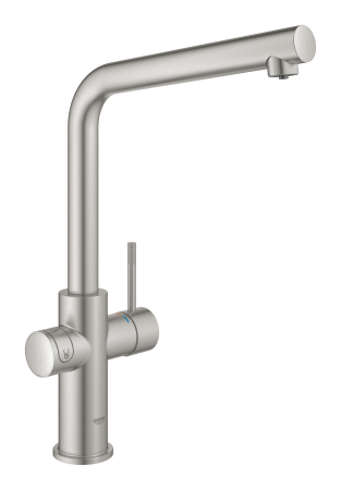 Baterie bucatarie Grohe 101068DC01, Blue Home, inalta, tip L, pentru racitor Blue Home, mat, otel satinat [1]