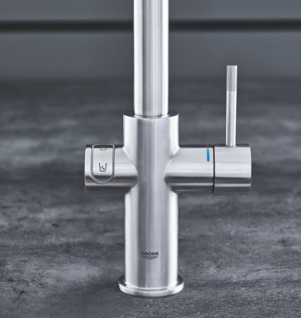 Baterie bucatarie Grohe 101070DC01, Blue Home, inalta, tip U, pentru racitor Blue Home, mat, otel satinat [9]