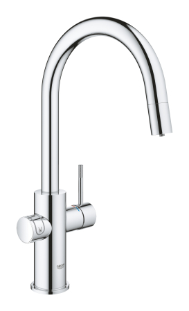 Baterie bucatarie Grohe 1010730001, 0.6 bar, 419 mm, 219 mm, 1 orificii instalare, 3 sprayuri, 150 unghi pivotare, Crom [8]