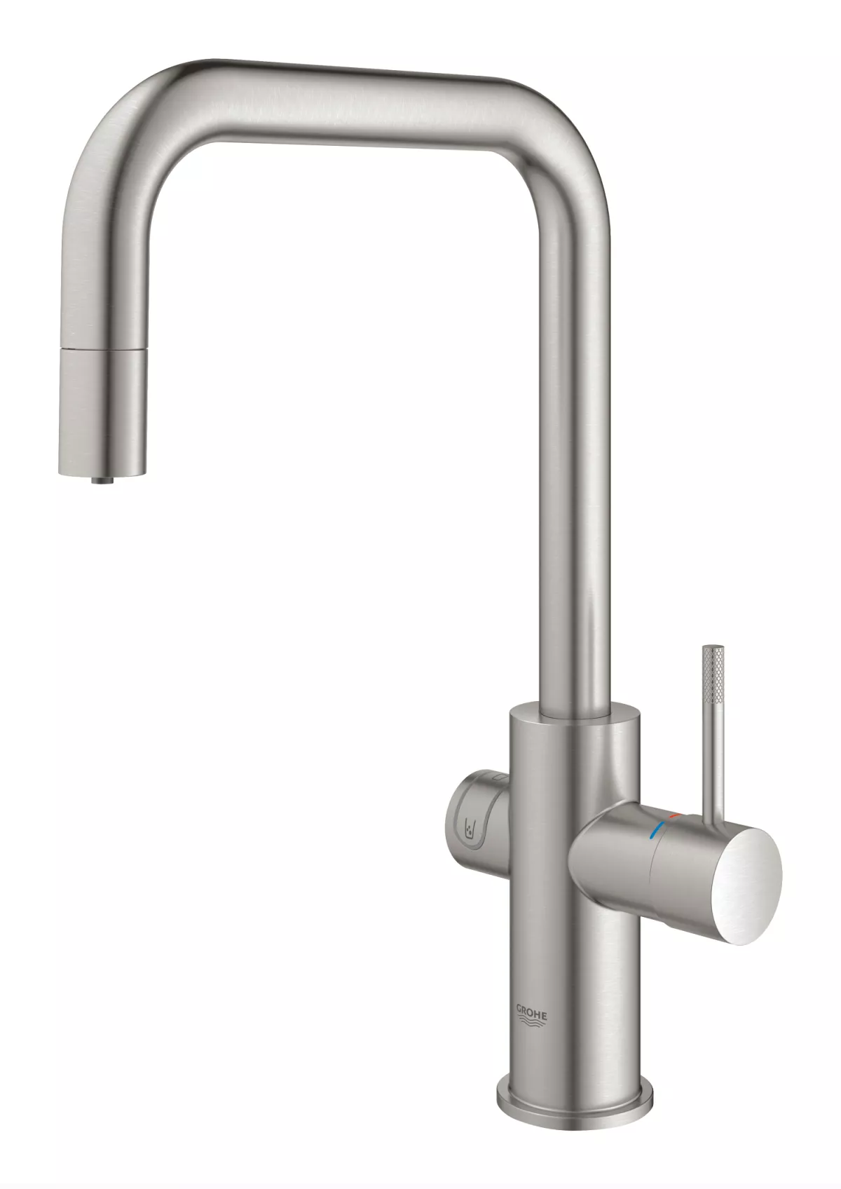 Baterie bucatarie Grohe 101074DC01, Blue Home, inalta, tip U, functie racire, CO2, filtrare, fara unitate racitor, mat [1]