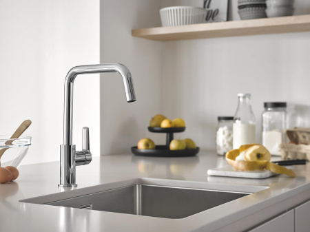 Baterii bucatarie - Baterie bucatarie Grohe 1012420000, 0.6 bar, 310 mm, 228 mm, 1 orificii instalare, 1 sprayuri, 150 unghi pivotare, Crom