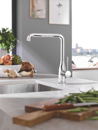 Baterie bucatarie Grohe 30269000, bucatarie Essence, tip comanda monocomanda, marime inalta, forma pipa tip l, crom [4]