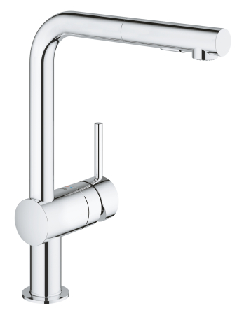Baie - Baterie bucatarie Grohe 30274000, bucatarie Minta, tip comanda monocomanda, marime inalta, forma pipa tip l, crom