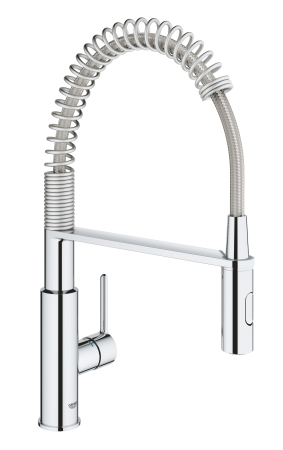 Baie - Baterie bucatarie Grohe 30361000, bucatarie Get, tip comanda monocomanda, marime extra inalta, forma pipa tip c, crom