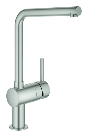Baterie bucatarie Grohe 30425DC0, Vento, inalta, tip L, mat, otel satinat [1]