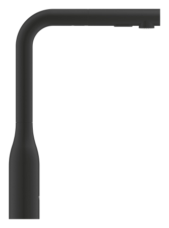 Baterie bucatarie Grohe 30432KF0, Accent, inalta, tip L, dus, mat, negru [2]