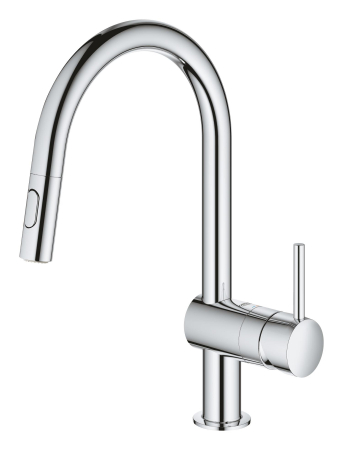 Baterie bucatarie Grohe 30438000, 1 bar, 379 mm, 223 mm, 1 orificii instalare, 2 sprayuri, 180 unghi pivotare, Crom [1]