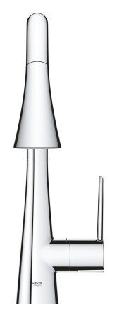 Baterie bucatarie Grohe 30440000, Scala, tip comanda monocomanda, marime inalta, forma pipa tip c, crom [4]