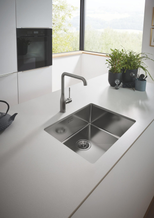 Baterie bucatarie Grohe 30505AL0, Essence, 3/8'', inalta, tip L, mat, grafit [2]