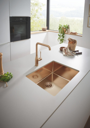 Baterie bucatarie Grohe 30505DL0, Essence, 3/8'', inalta, tip L, mat, cupru [1]