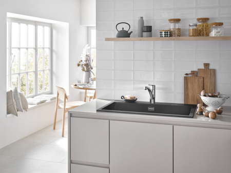 Baterie bucatarie Grohe 30530002, bucatarie Start, tip comanda monocomanda, marime medie, forma pipa tip c, crom [6]