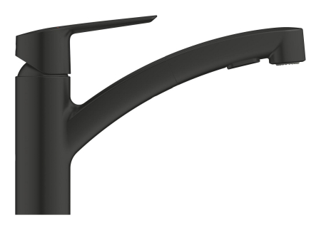 Baterie bucatarie Grohe 305312431, 0.8 bar, 185 mm, 227 mm, 1 orificii instalare, 2 sprayuri, 180 unghi pivotare, Negru [1]