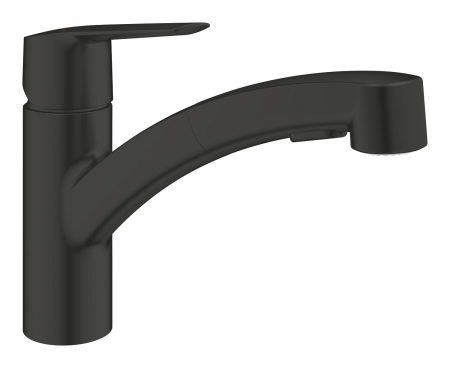 Baterii bucatarie - Baterie bucatarie Grohe 305312431, 0.8 bar, 185 mm, 227 mm, 1 orificii instalare, 2 sprayuri, 180 unghi pivotare, Negru