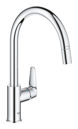 Baterii bucatarie - Baterie bucatarie Grohe 30547000, 0.8 bar, 357 mm, 215 mm, 1 orificii instalare, 1 sprayuri, 120 unghi pivotare, Crom
