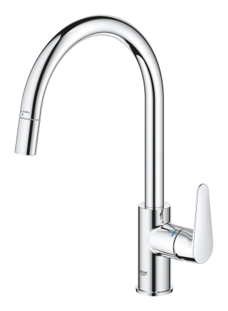 Baterie bucatarie Grohe 30547000, 0.8 bar, 357 mm, 215 mm, 1 orificii instalare, 1 sprayuri, 120 unghi pivotare, Crom [2]