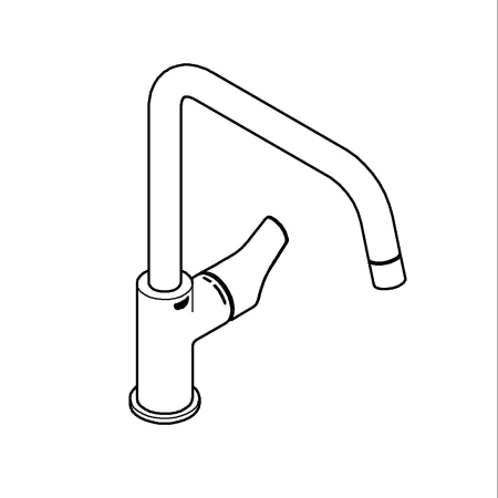 Baterie bucatarie Grohe 30567GN0, EuroSmart, inalta, tip U, mat, auriu [4]