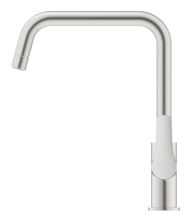Baterie bucatarie Grohe 30568DC0, Via, inalta, tip U, mat, otel satinat [2]
