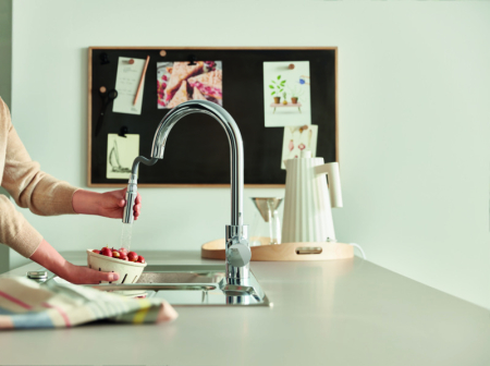Baterie bucatarie Grohe 30612000, 1 bar, 381 mm, 223 mm, 1 orificii instalare, 2 sprayuri, 180 unghi pivotare, Crom [4]