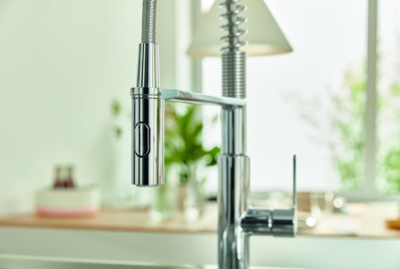 Baterie bucatarie Grohe 30614000, 1 bar, 455 mm, 236 mm, 1 orificii instalare, 2 sprayuri, 360 unghi pivotare, Crom [5]