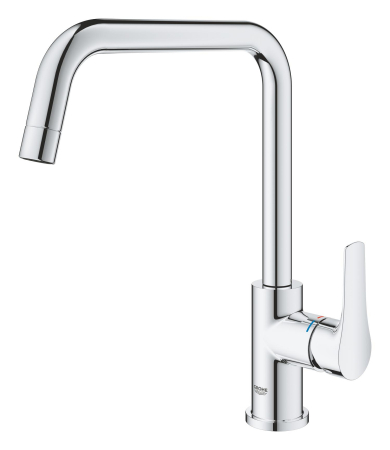 Baterie bucatarie Grohe 30618000, Eurosmart, tip comanda monocomanda, marime inalta, forma pipa tip u, crom [5]