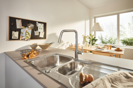 Baterie bucatarie Grohe 30619000, 1 bar, 362 mm, 221 mm, 1 orificii instalare, 2 sprayuri, 180 unghi pivotare, Crom [3]