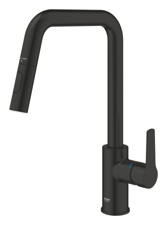 Baterie bucatarie Grohe 306312430, 1 bar, 362 mm, 221 mm, 1 orificii instalare, 2 sprayuri, 120 unghi pivotare, Negru [3]
