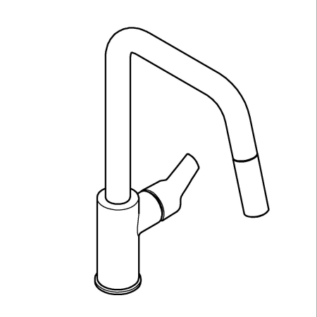 Baterie bucatarie Grohe 30631GN0, Start, inalta, tip U, dus, 2 functii, mat, auriu [7]