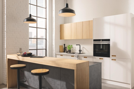 Baterie bucatarie Grohe 31326KS2, Blue Professional, inalta, tip L, filtrare, apa carbogazoasa, dus, mat, negru [1]