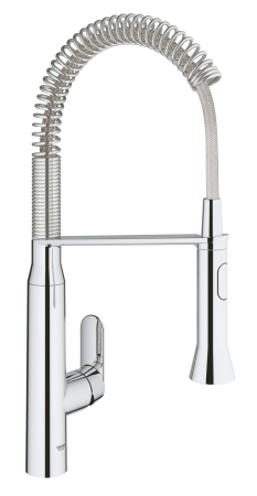 Baie - Baterie bucatarie Grohe 31379000, K7, tip comanda monocomanda, marime extra inalta, forma pipa tip c, crom