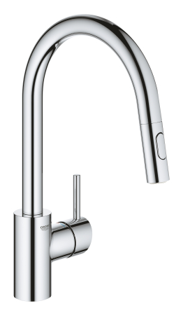 Baterii bucatarie - Baterie bucatarie Grohe 31483002, 1 bar, 381 mm, 223 mm, 1 orificii instalare, 2 sprayuri, 360 unghi pivotare, Crom