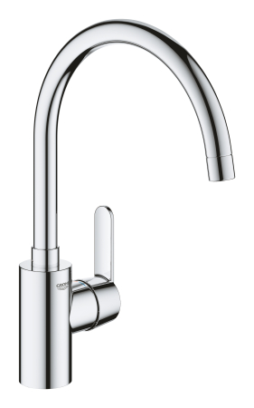 Baie - Baterie bucatarie Grohe 31494001, bucatarie Get, tip comanda monocomanda, marime inalta, forma pipa tip c, crom