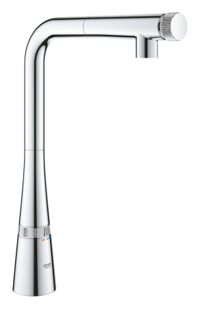 Baterii bucatarie - Baterie bucatarie Grohe 31593002, 1 bar, 370 mm, 199 mm, 1 orificii instalare, 2 sprayuri, 140 unghi pivotare, Crom