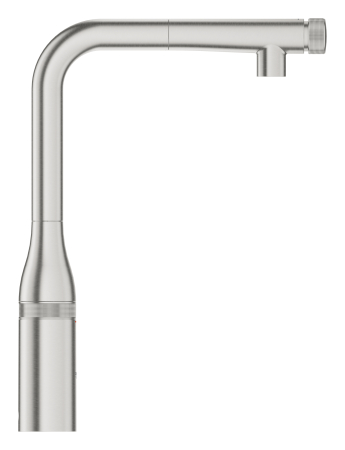 Baterie bucatarie Grohe 31615DC0, Essence Smartcontrol, inalta, tip L, dus extractabil, 2 functii, mat, otel satinat [4]