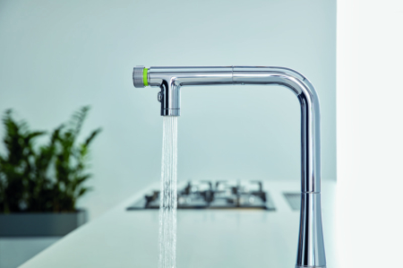 Baterie bucatarie Grohe 31886000, 1 bar, 376 mm, 200 mm, 1 orificii instalare, 2 sprayuri, 180 unghi pivotare, Crom [11]