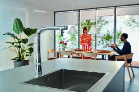 Baterie bucatarie Grohe 31888000, 1 bar, 376 mm, 200 mm, 1 orificii instalare, 2 sprayuri, 180 unghi pivotare, Crom [11]