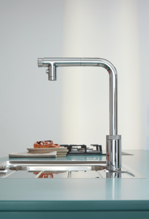Baterie bucatarie Grohe 31889000, 0.8 bar, 373 mm, 201 mm, 1 orificii instalare, 2 sprayuri, 120 unghi pivotare, Crom [4]