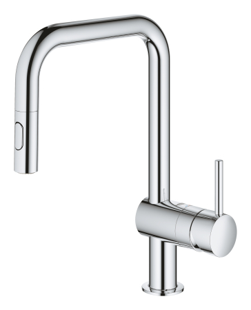 Baterie bucatarie Grohe 32322002, bucatarie Minta, tip comanda monocomanda, marime inalta, forma pipa tip c, crom [1]