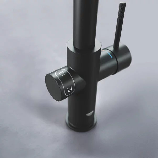 Baterie bucatarie Grohe Blue Home pipa tip L si Starter Kit negru mat [4]