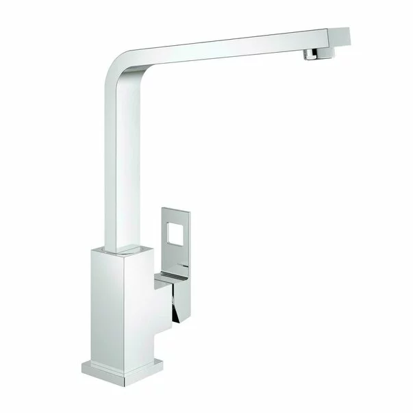 Baterii bucatarie - Baterie bucatarie Grohe 31255000, bucatarie Eurocube, tip comanda monocomanda, marime inalta, forma pipa tip l, crom