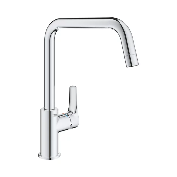 Baterii bucatarie - Baterie bucatarie Grohe Eurosmart crom cu pipa inalta