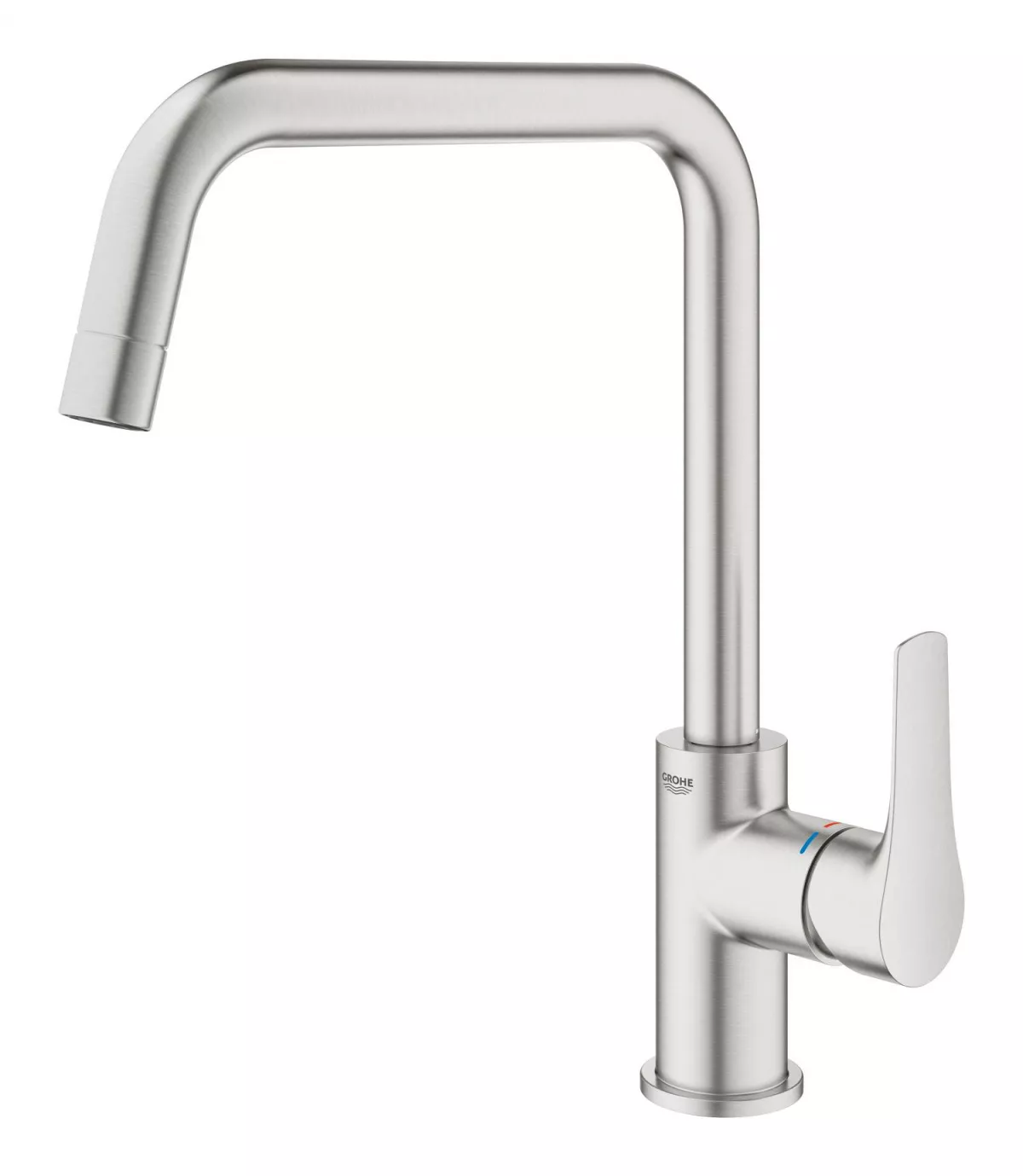 Baterie bucatarie Grohe Eurosmart, inalta, tip U, mat, otel satinat, 30567DC0 [6]