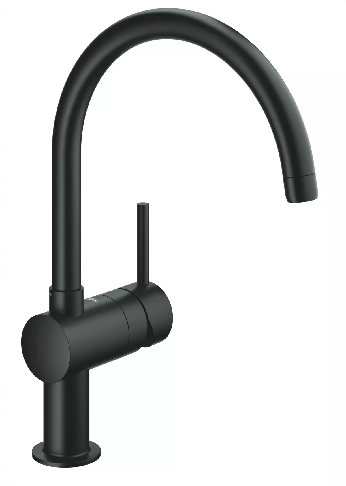 Bucatarie - Baterie bucatarie Grohe Minta, 3/8'', tip C, inalta, mat, negru, 32917KS0
